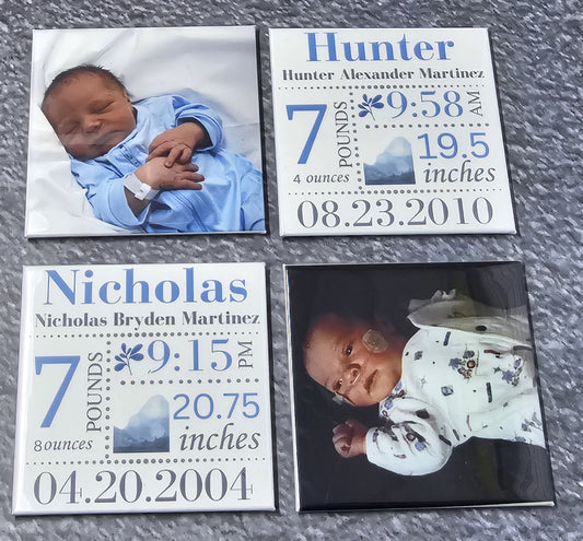 4 of your favorite photos printed on durable magnets - 2.5" X 2.5"